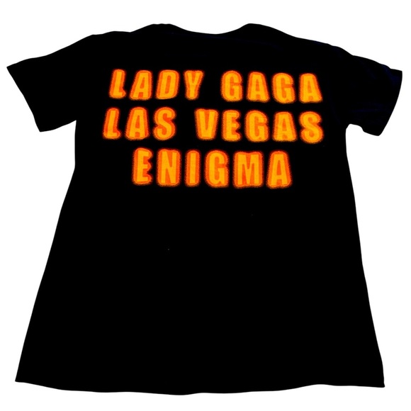 Lady Gaga Las Vegas Enigma Double Sided Crew Neck T Fan Concert Shirt Size Small - Picture 4 of 5